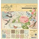 Graphic 45 Botanical Tea Pad for Scrapbooking, 8 by 8-Inch