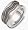 Designer 11mm Titanium & 14 Karat White Gold Wave Style Wedding Band - 6.25