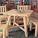 Rustic Natural Cedar Furniture Company® Cedar Log Square Dining Table