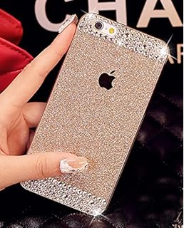 iPhone 6 Case ,LA GO GO(TM) Beauty Luxury Diamond Hybrid Glitter Bling hard Shiny Sparkling with Crystal Rhinestone Cover Case for Apple iPhone 6 (4.7) - Retail Packaging (Gold, iPhone 6)