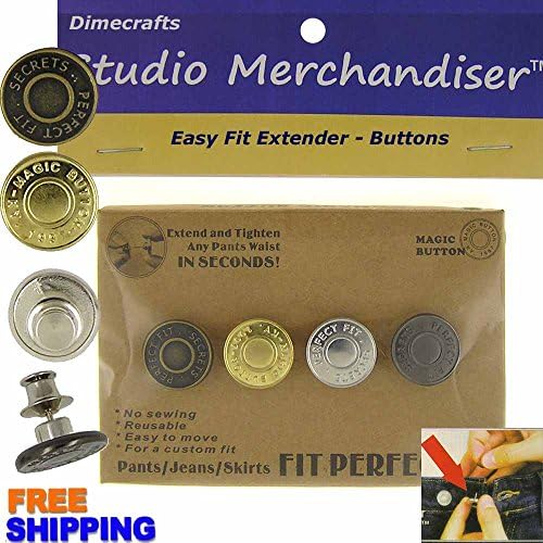 No-Sew Perfect Easy Fit Button Extender Assorted CT. 4 (Magic)