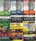 tae bo set 6 vhs: Tae-Bo Workout; Instructional and Basic (TaeBo; The ultimate total body workout for men and women) (1998), TAEBO 8-MINUTE WORKOUT, Tae Bo Live: 8 Minute Workout Volume , Tae-Bo Live! Sneak Preview , Tae-Bo Workout - Advanced