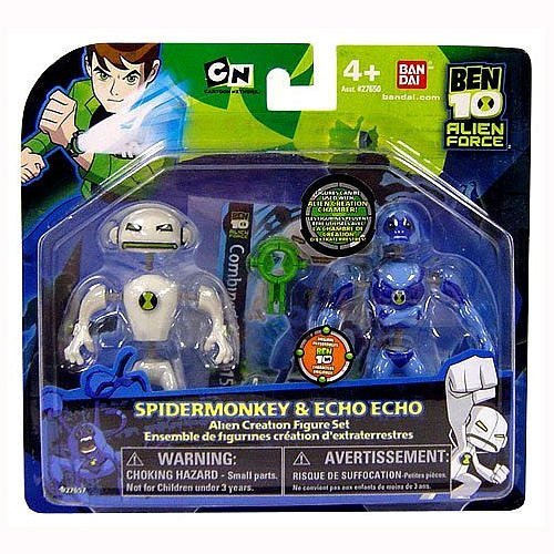 61%2Bml54Pj4L Ben 10 Alien Creation Chamber Mini Figure 2 Pack Spidermonkey and Echo Echo