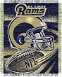 St. Louis Rams Spiral Series Jacquard Throw Blanket - NFL Football Fan Shop Sports Team Merchandise