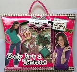 CAKE Body Art and Tattoos Kit Set (Includes 180 BODY TATTOOS, Markers, STAMPS & GEMS)