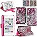 iPhone 6 6S Plus Case - Cellularvilla Pu Leather Wallet Diamond Design Sparkle Glitter Card Flip Open Pocket Case Cover Pouch for Apple iPhone 6 6S Plus 5.5