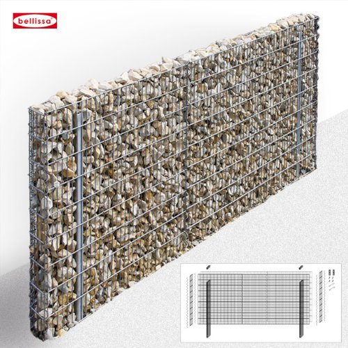 bellissa Steinzaun-Set als Sichtschutz (Höhe 90 cm)