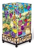 Amia 6-Inch Vase/votive with Wine Country Design