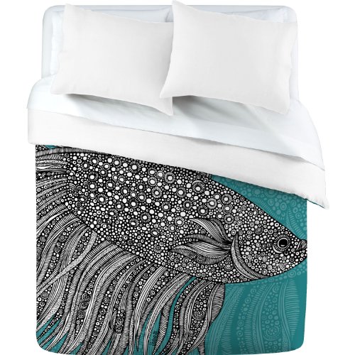DENY Designs Valentina Ramos Beta Fish Duvet Cover, Queen DENY Designs Valentina Ramos Beta Fish Duvet Cover, Queen