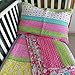 Brandream Full Queen Size Pink Polka Dot Stripe Floral Quilt Set Cotton