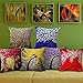 Oil Colorful Painting Tree Patter Cotton Linen Decorative Throw Pillow Case Cushion Cover Abstract Painting 18 