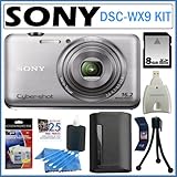 Sony Cyber-Shot DSC-WX9 16.1 MP Digital Camera with 5x Optical Zoom in Silv ....