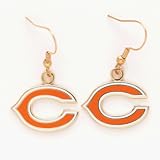 Chicago Bears Enameled NFL Team Logo Dangle Earrings