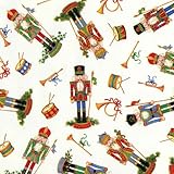 Entertaining with Caspari Holiday Gift Wrapping Paper Roll, Nutcrackers, 1-Roll