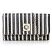BMC Womens Soft Twine Knitted Stripe Pattern Envelope Flap Fashion Clutch