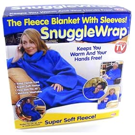 Adult snuggle wrap blanket with sleeves - Pink