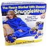 Adult snuggle wrap blanket with sleeves - Pink