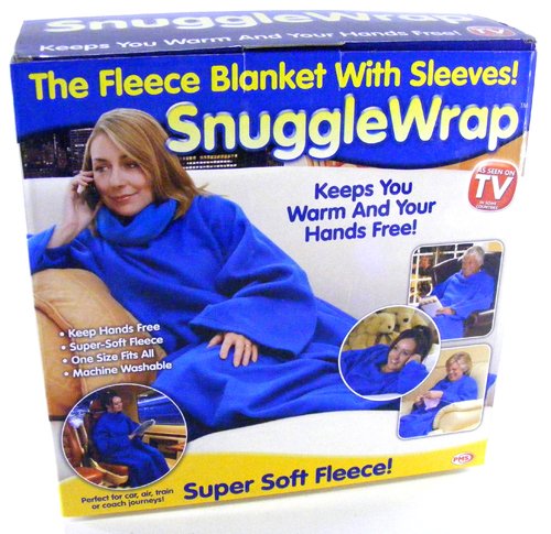 Adult snuggle wrap blanket with sleeves - Pink