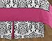 Hot Pink, Black and White Isabella Childrens and Teen Bedding 4 Piece Girls Twin Set