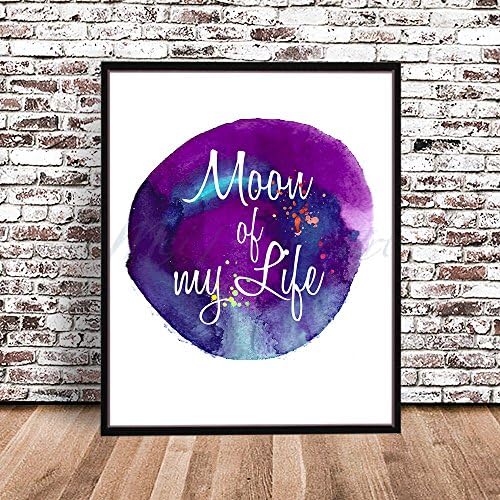 Moon of My Life My Sun and Stars Game of Thrones ASOIAF (Medium 13" x 19") silhouette painting, poster, Illustration, drawing, wall decor art work