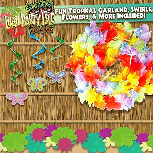 LUAU PARTY DECORATIONS (Multi Pack) by Luau Party Isle - Quality Fun TROPICAL DECORATIONS - BUY NOW for the BEST DEAL on this HAWAIIAN PARTY PACK - All the LUAU PARTY DECOR You Need!