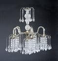 Antique Brass Finish Chandelier with Crystal-Like Shade By DEI