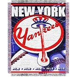 New York Yankees MLB Triple Woven Jacquard Throw (MLB Series) (48"x60")