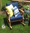 Eco Friendly Indoor or Outdoor Deep Seating Rocking Chair - Eucalyptus