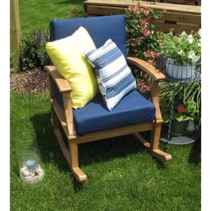 Eco Friendly Indoor or Outdoor Deep Seating Rocking Chair - Eucalyptus by 