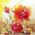 Rose Study #17 Original Hand-Painted Oil on Gallery Wrapped Canvas - 32x32"