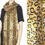 Lightweight Satin and Sheer Stripe Leopard Print Fashion Scarf / Sash / Wrap / Belt (Choose from 2 Colors) - Clearance !