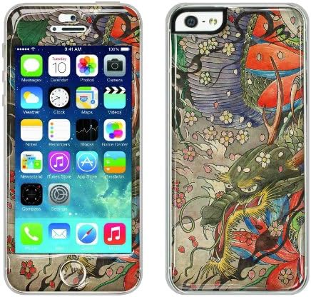 Flapsta iPhone5/5s Gel Case +Front Gel Skin/ Oriental Dragon