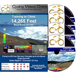 Training to Climb! 14,285 Feet Mt Evans Colorado. (DVD) Virtual Indoor Cycling Training / Spinning Fitness and Workout Videos
