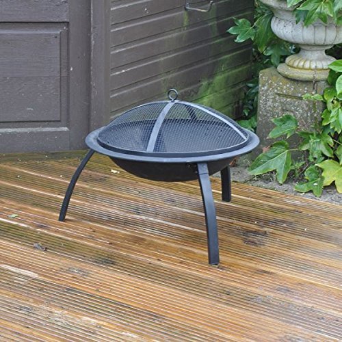 Fire Pit Firepit Brazier Outdoor Heater With Grill Bbq Barbeque