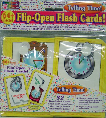 Childrens Toyshop  Toys : TEACHERS FRIEND TELLING TIME FLIP-OPEN FLASH CARDS