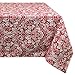 DII Damask Cotton Tablecloth, 60x84, Red