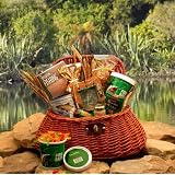 Goumet Fishing Creel Fishermans Gift Basket | Fishing Gift Idea for Holidays Birthdays or Fathers Day