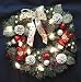 Christmas Pine Wreath with Pinecones, Santa & Lights Image
