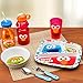 Zak! Designs 3-Section Plate featuring Sesame Street Graphics, Break-resistant and BPA-free Plastic