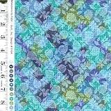 FabriQuilt fabric Reflections 9164 blue purple with leaves 100% cotton 45 wide - HALF YARD - B001GXBLAI