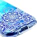 For Galaxy S3 , ivencase Beautiful Blue Tribal Pattern Slim Soft TPU Gel Texture Ultra Thin [Flexible] Bumper Protective Rear Skin Case Cover Perfect Fit for Samsung Galaxy S3 III i9300