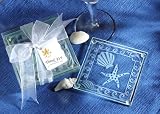 Shell and Starfish Frosted Glass Coasters