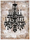 Vintage Chandelier II Art Poster Print by Lisa Ven Vertloh, 19x25