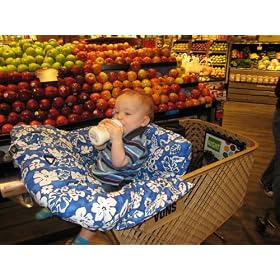MyFancyCover Baby Boy Shopping Cart & High Chair Cover Blue Aloha