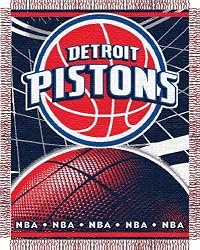 Detroit Pistons Focus Series Throw Blanket - NBA Basketball Fan Shop Sports Team Merchandise
