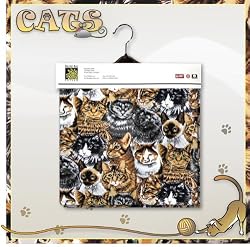 Cats CAT Fabric 2yds 54 in Wide Cat 100% COTTON Sewing Material For Quilt Apparel or Projects 100% COTTON Sewing Material For Quilt Apparel or Projects- Top Rated Quality 22% more FABRIC than 44 in width