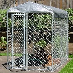 Lucky Dog 6-by-10-by-5 Foot CL61098 Easy Ship Chain-Link Box Kennel
