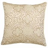 Decorative Handmade Silky Cushion Cover / Pillow Sham - Gold Chinese Lotus Flower Design