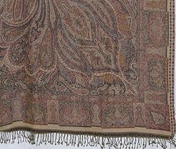 Bed Spread Pure Wool Asian Jacquard Pattern India 84 inches x 96 inches (wbcov017)
