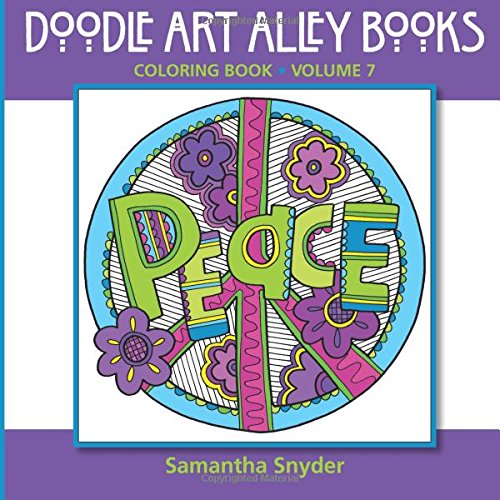 peace coloring book doodle art alley books volume 7